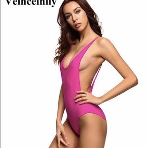 Hot Pink Body Suit with Peekaboo Boob